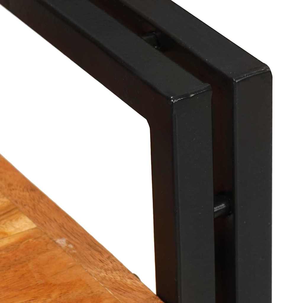 Sängbord 2 pcs Brun och svart Massivt Trä Akacia