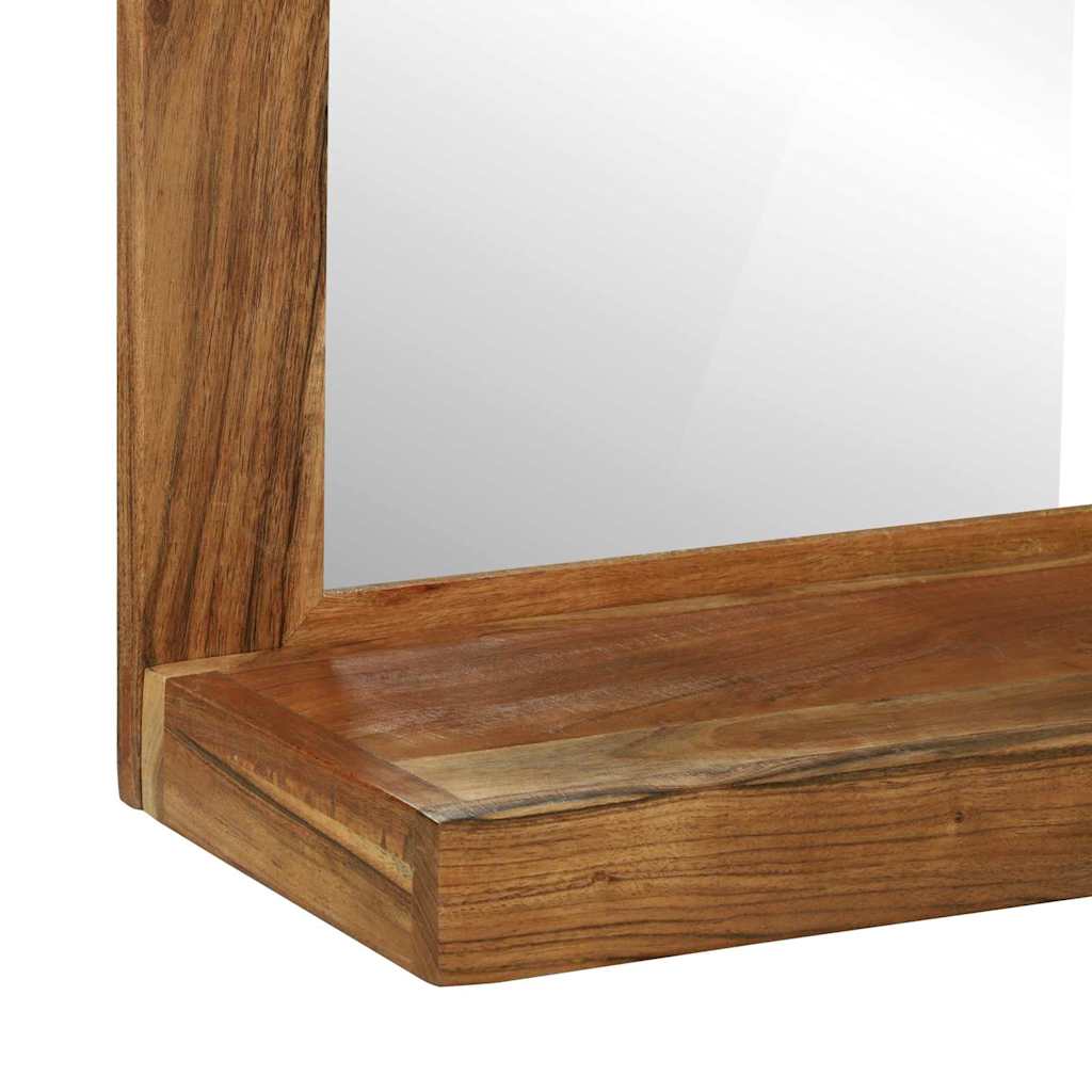 Badrumsspegel med hylla Brun 50 x 22 x 70 cm Massivt Trä Akacia
