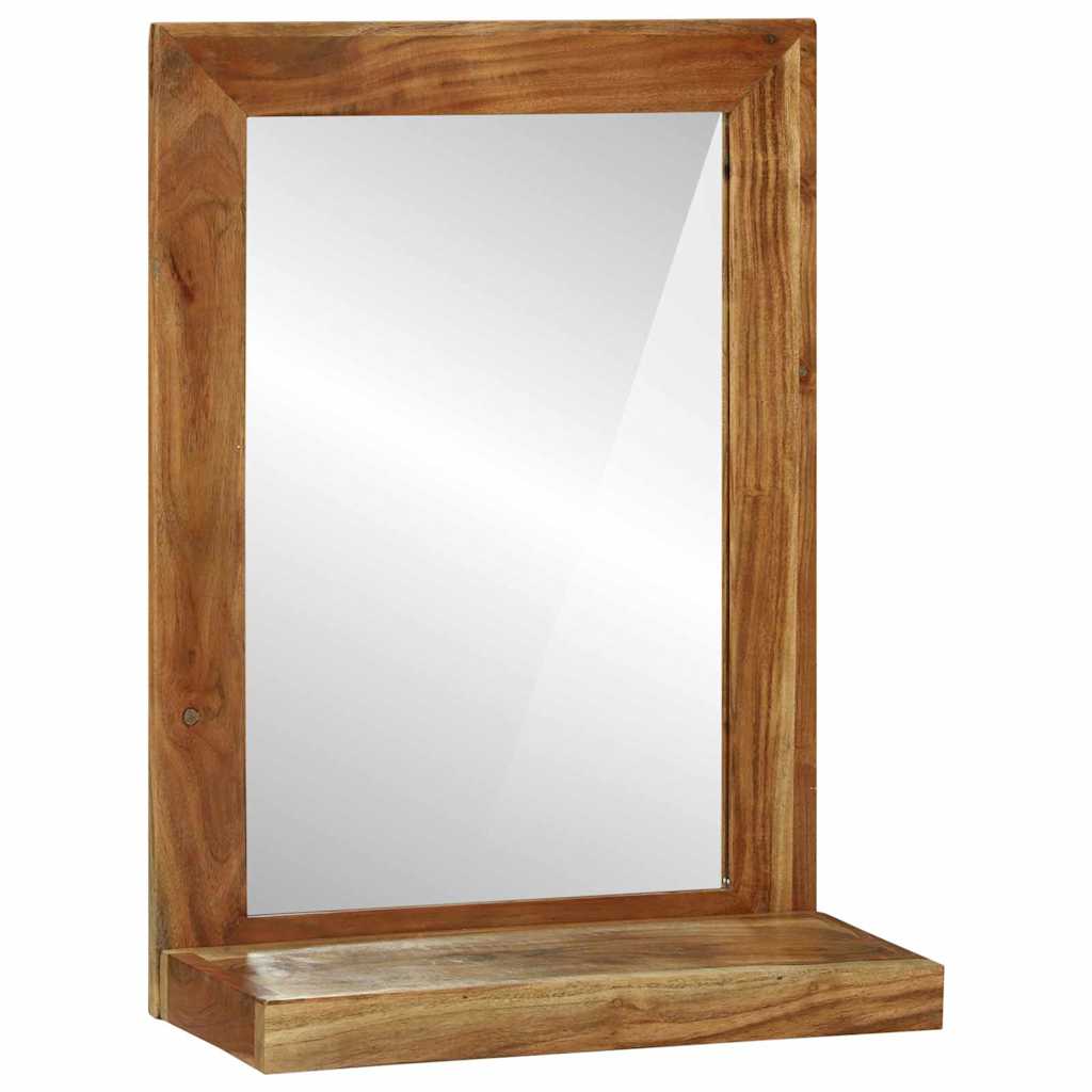 Badrumsspegel med hylla Brun 50 x 22 x 70 cm Massivt Trä Akacia