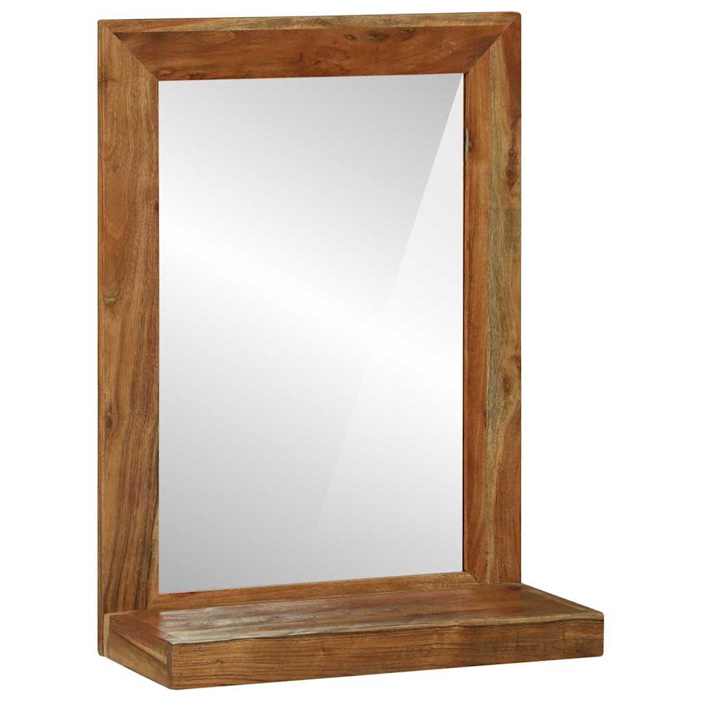 Badrumsspegel med hylla Brun 50 x 22 x 70 cm Massivt Trä Akacia