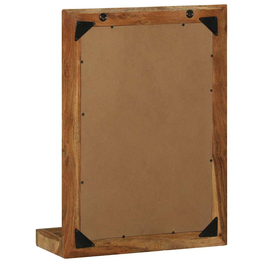 Badrumsspegel med hylla Brun 50 x 22 x 70 cm Massivt Trä Akacia