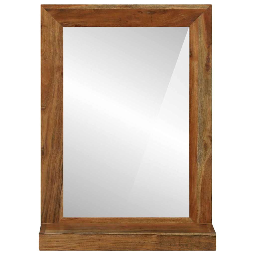 Badrumsspegel med hylla Brun 50 x 22 x 70 cm Massivt Trä Akacia