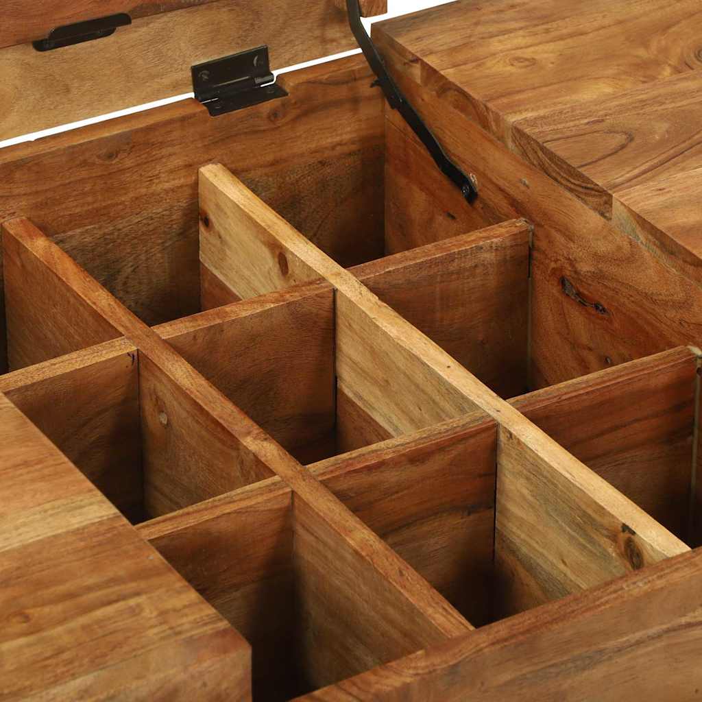 Sovrumsbordsbord Brun 90 x 50 x 75 cm Massivt akaciaträ