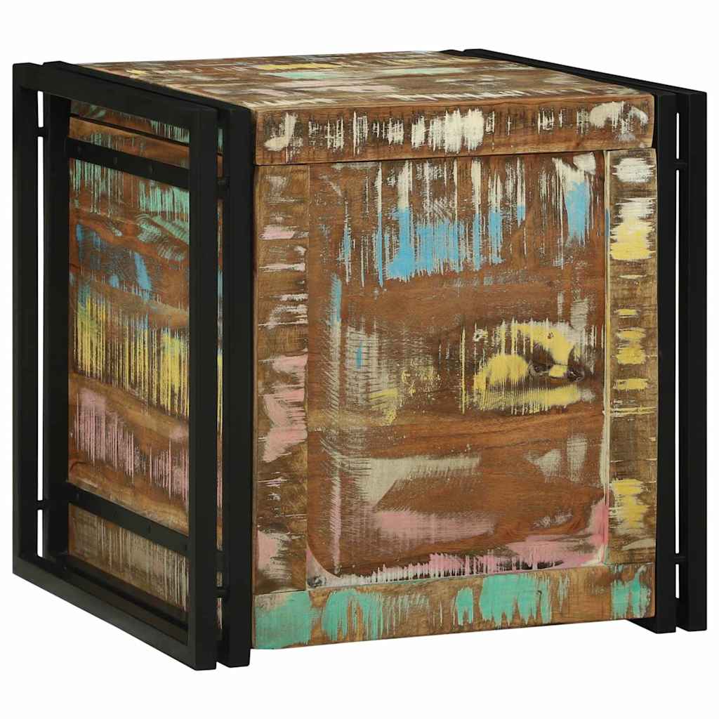 Förvaringskista 50 x 50 x 50 cm Massivt återvunnet trä