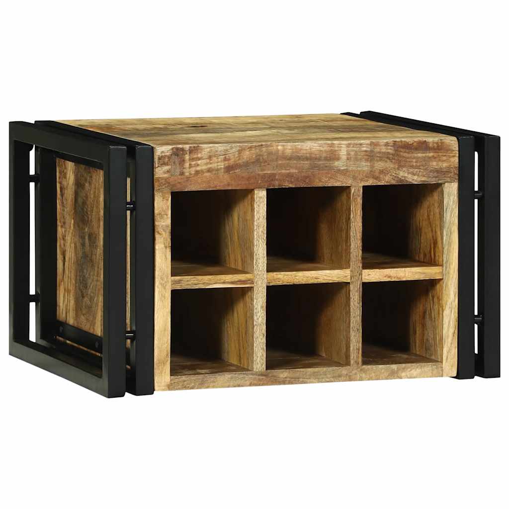 Vinställ Brun och svart 46 x 35 x 27.5 cm Massivt Mangoträ