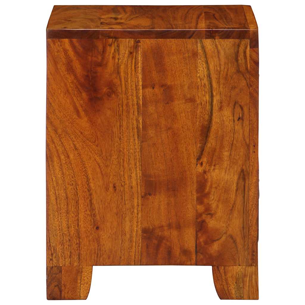 Sängbord 2 st 35x35x45 cm massivt trä akacia
