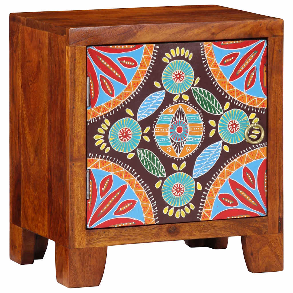 Sängbord 2 st 40x30x45 cm massivt trä akacia