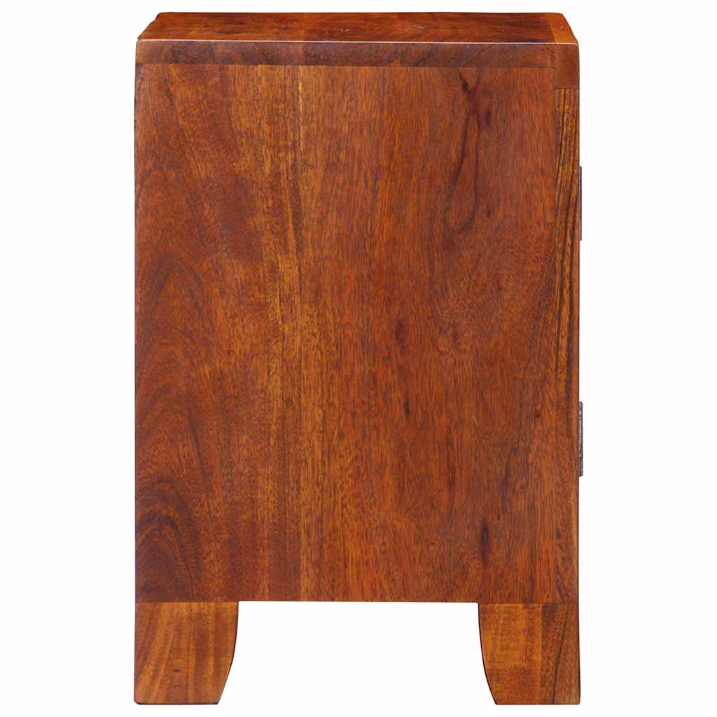 Sängbord 2 st 40x30x45 cm massivt trä akacia