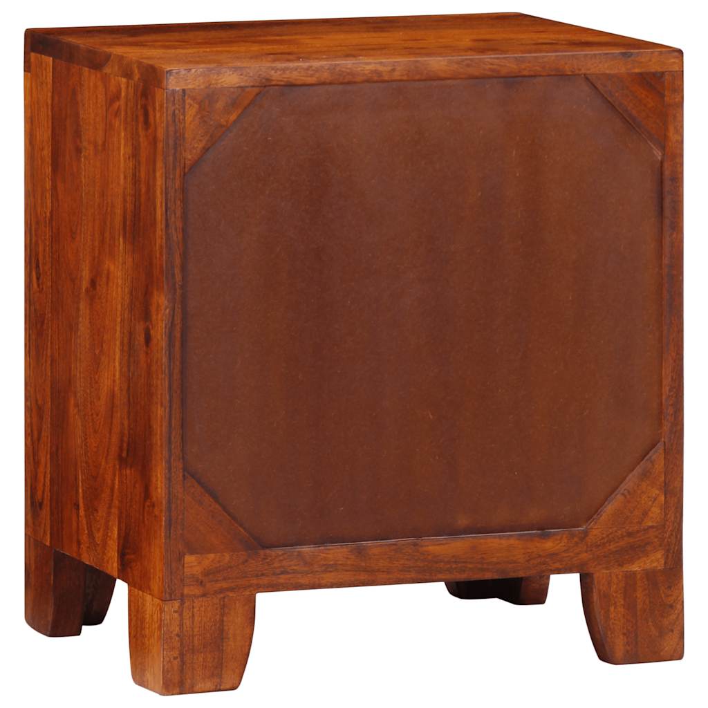 Sängbord 2 st 40x30x45 cm massivt trä akacia