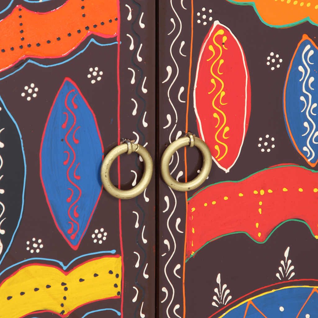 Skänk Trä flerfärgad 50x35x60 massivt Trä akacia