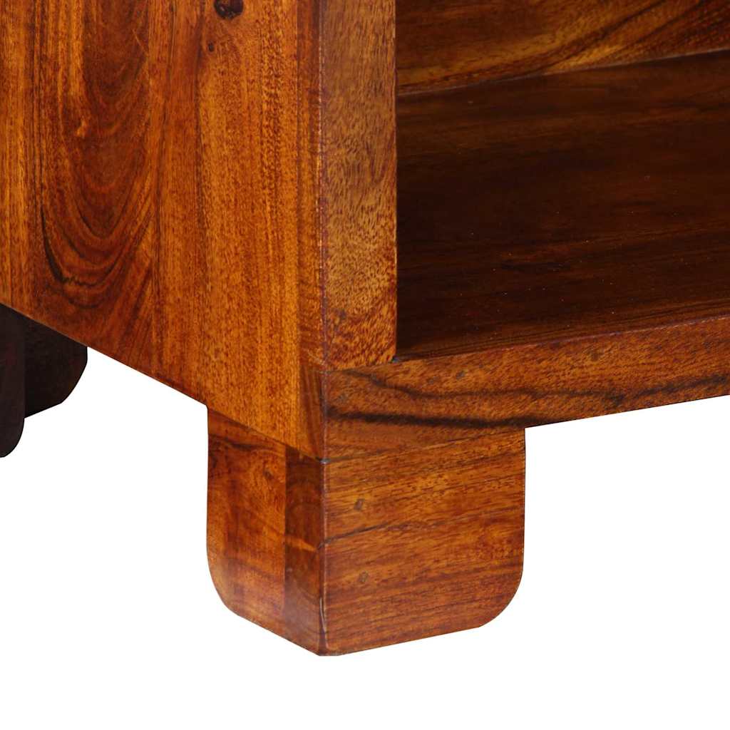 Skoskåp med lagring Brun 55 x 35 x 75 cm Massivt akaciaträ