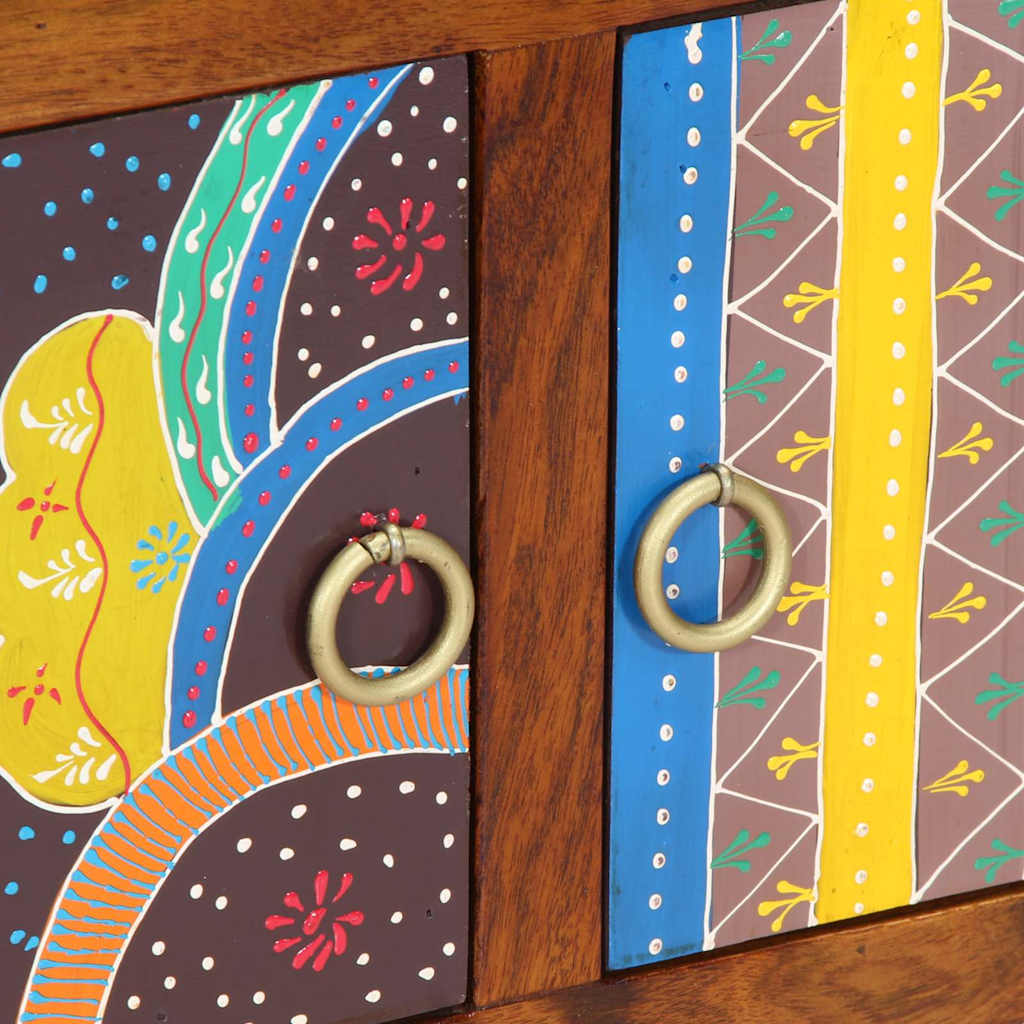 Skoskåp med lagring Brun 90 x 35 x 55 cm Massivt akaciaträ