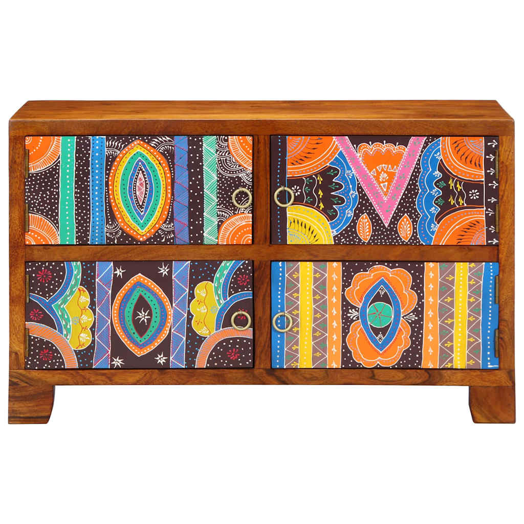 Skoskåp med lagring Brun 90 x 35 x 55 cm Massivt akaciaträ