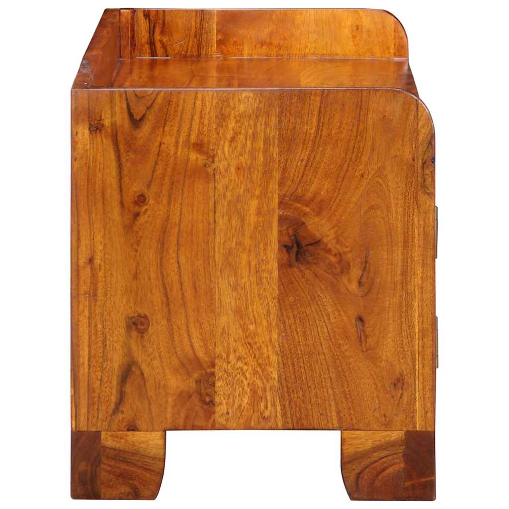 Skoskåp Flerfärgsdesign 90 x 35 x 40 cm Massivt akaciaträ