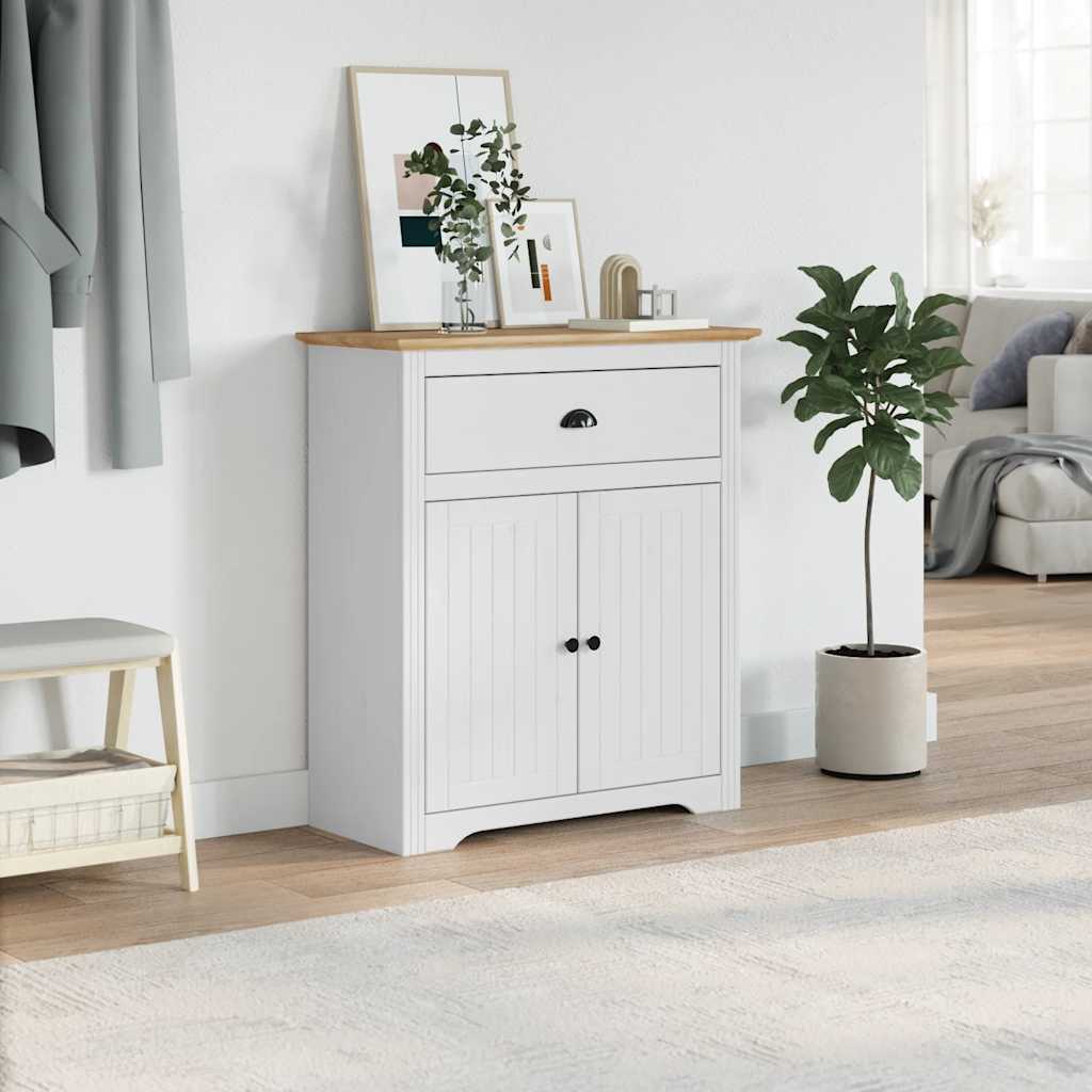 Hallmöbel Vit och Brun 80x35x90 cm
