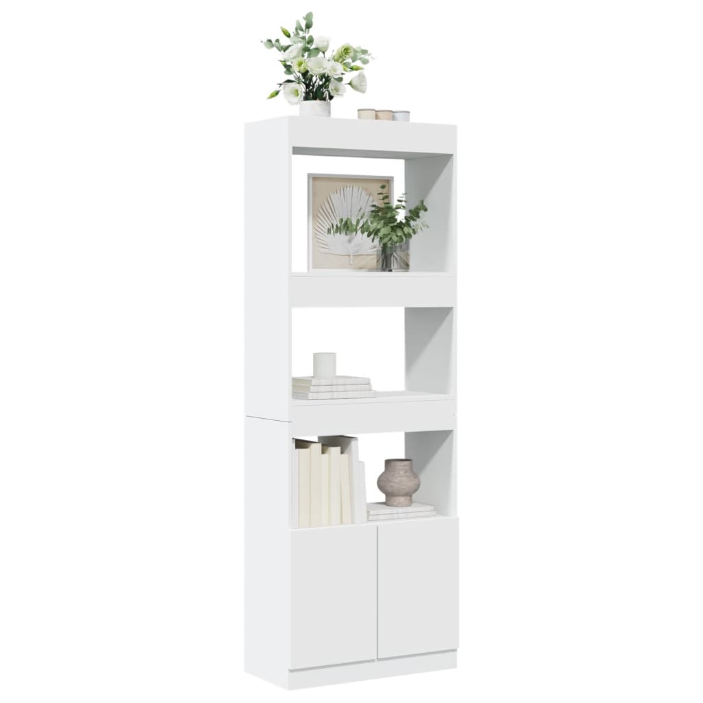 Skåp Vit 63x33x180 cm