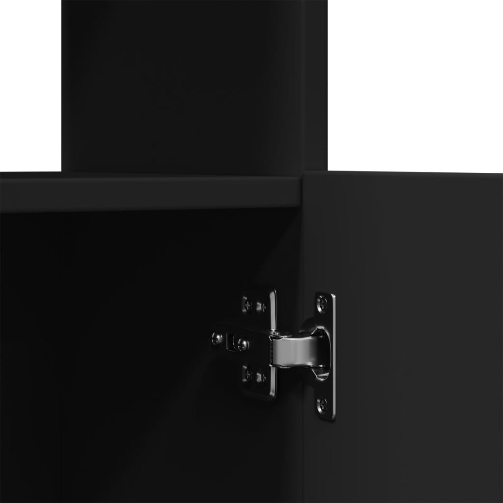 Skåp Svart 92x33x140 cm