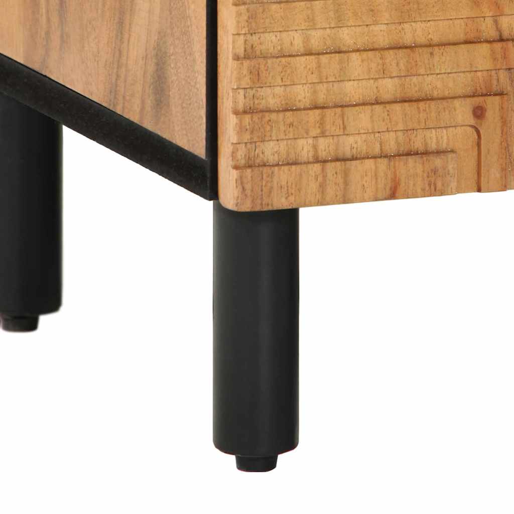 Badrumsmöbelset 2 pcs Brun 62 x 33 x 58 cm massivt akacia