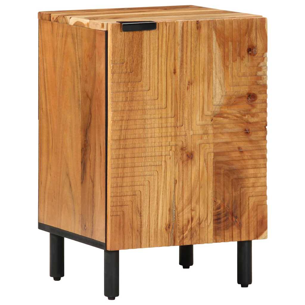 Badrumsmöbelset 4 pcs Brun 62 x 33 x 58 cm massivt akacia