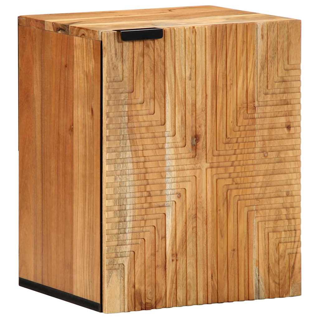 Badrumsmöbelset 5 pcs Brun 38 x 33 x 160 cm massivt akacia