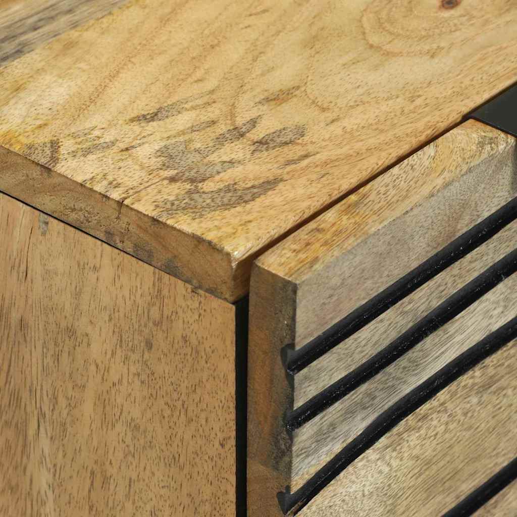 Skåp med låda 2 pcs Brun 60 x 33.5 x 75 cm massivt mangoträ