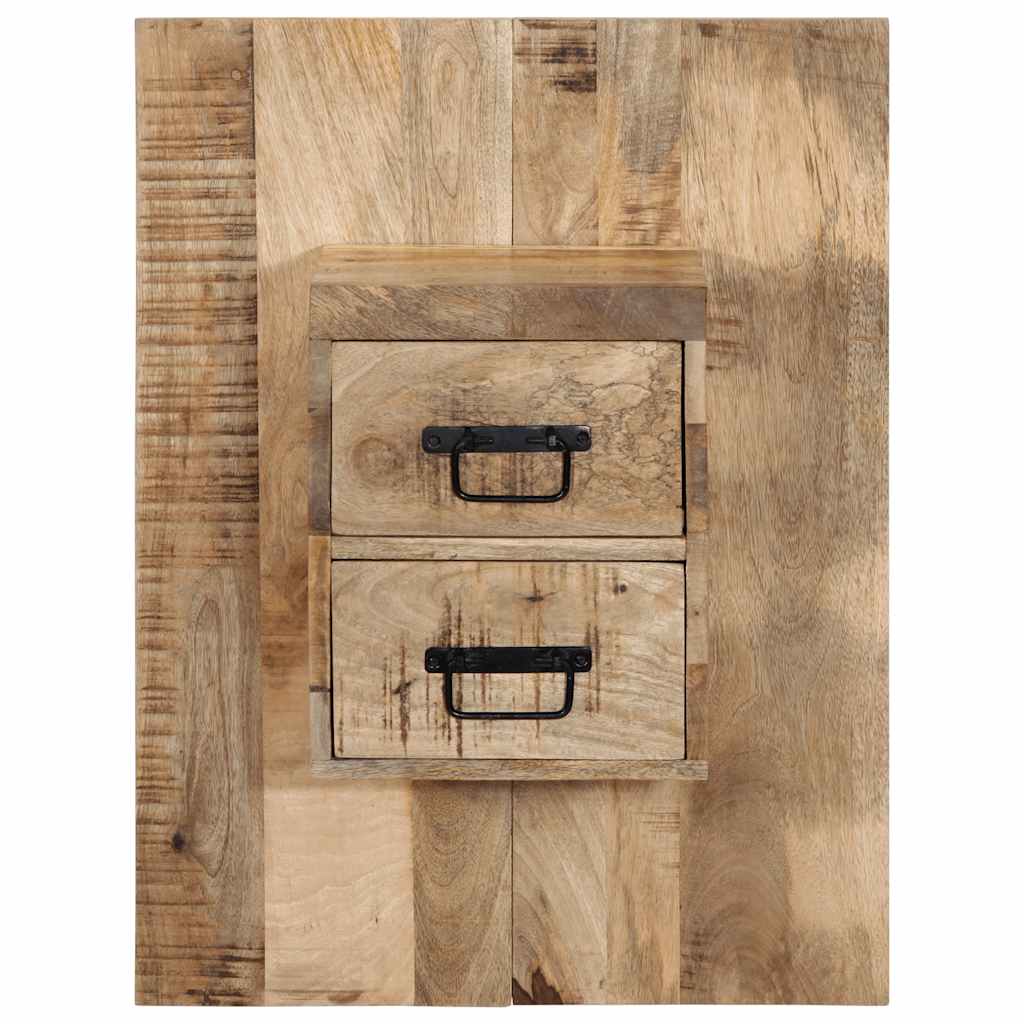 Sängbord Nattduksbord Trä 60x32x80 cm massivt grovt mangoträ