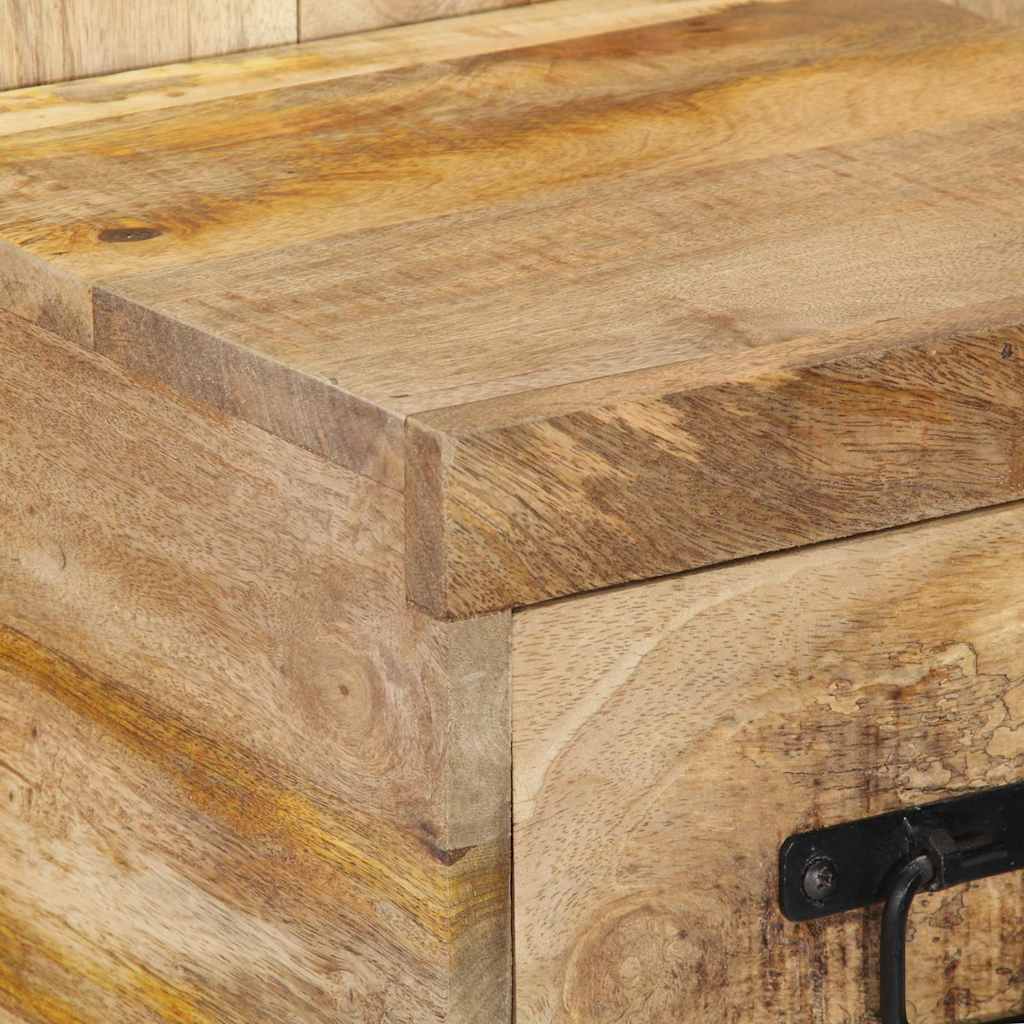 Sängbord Nattduksbord Trä 60x32x80 cm massivt grovt mangoträ