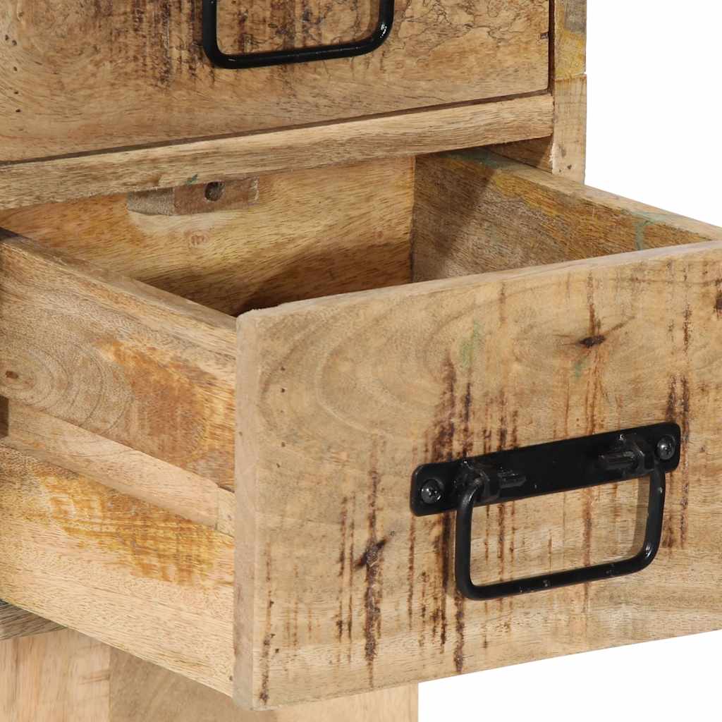 Sängbord Nattduksbord Trä 60x32x80 cm massivt grovt mangoträ