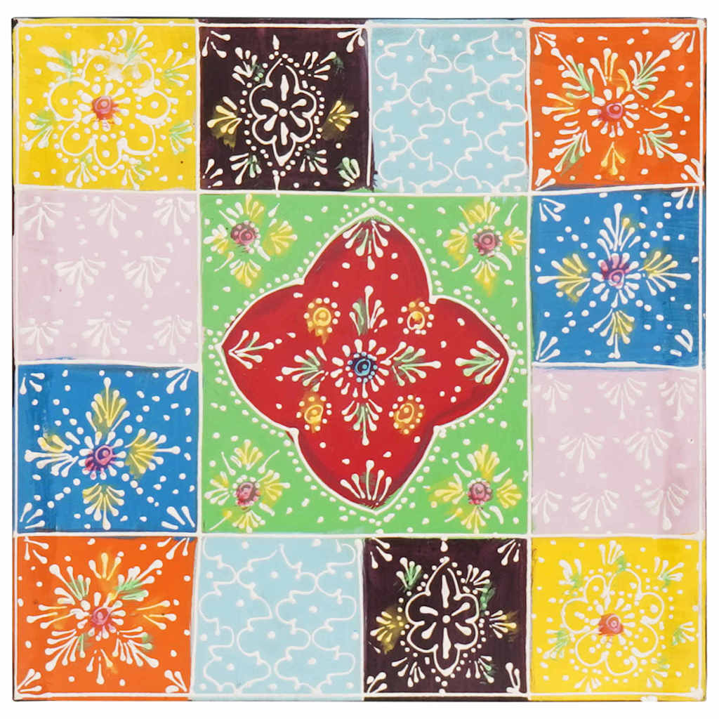 Byrå med hylla Flerfärgsdesign 30 x 30 x 90 cm Massivt Mangoträ