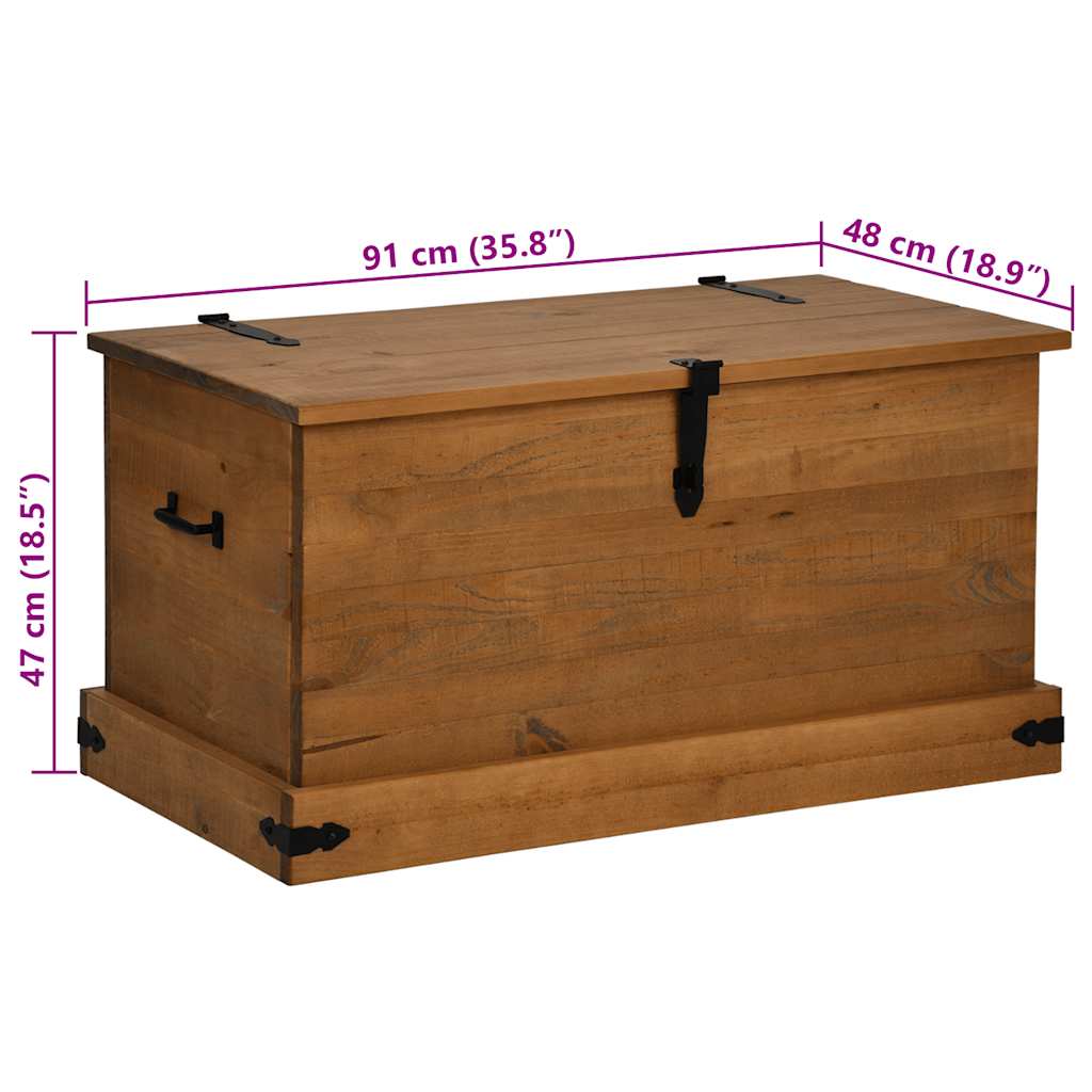 Förvaringskista HALDEN 91x48x47 cm massiv Trä furu