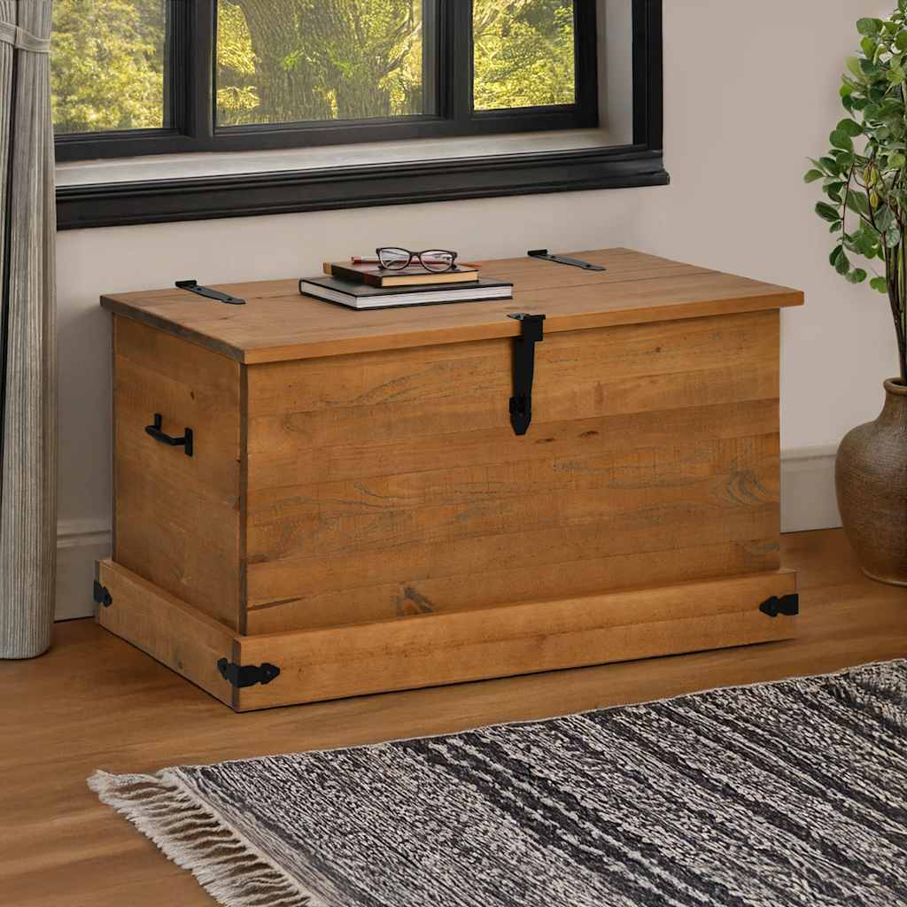 Förvaringskista HALDEN 91x48x47 cm massiv Trä furu