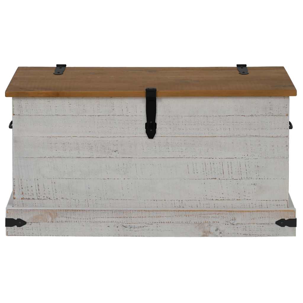 Förvaringskista HALDEN Vit 91x48x47 cm massiv Trä furu