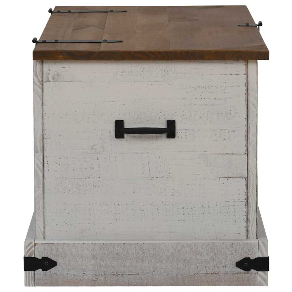 Förvaringskista HALDEN Vit 91x48x47 cm massiv Trä furu