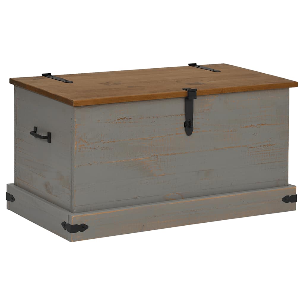 Förvaringskista HALDEN Grå 91x48x47 cm massiv Trä furu