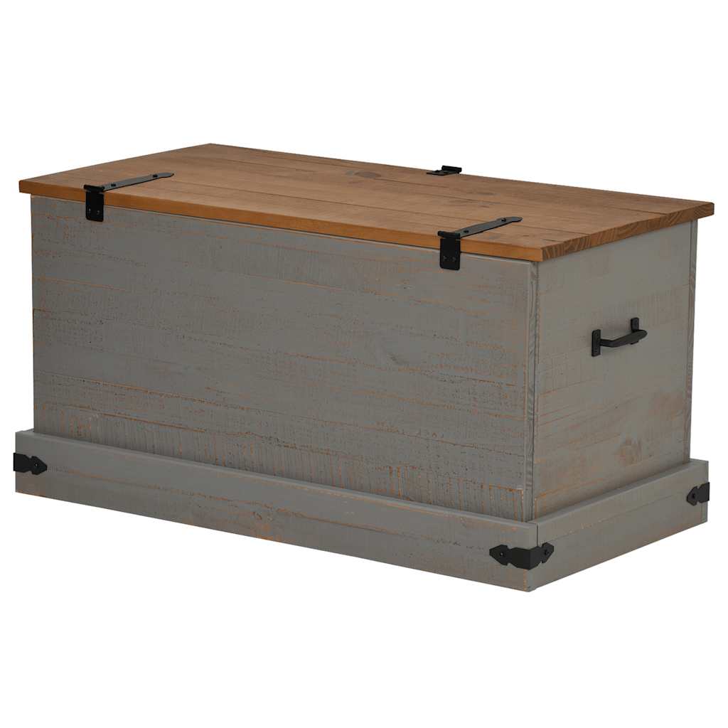 Förvaringskista HALDEN Grå 91x48x47 cm massiv Trä furu