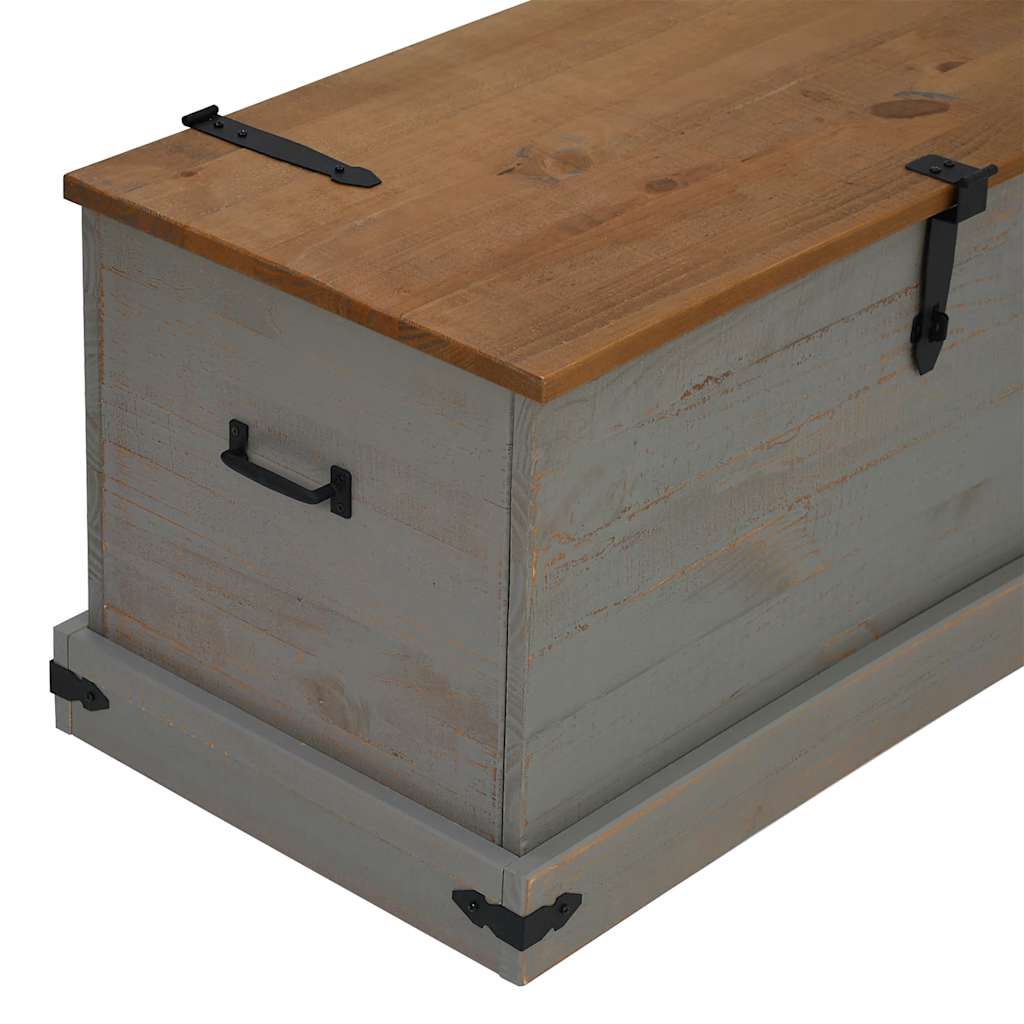 Förvaringskista HALDEN Grå 91x48x47 cm massiv Trä furu