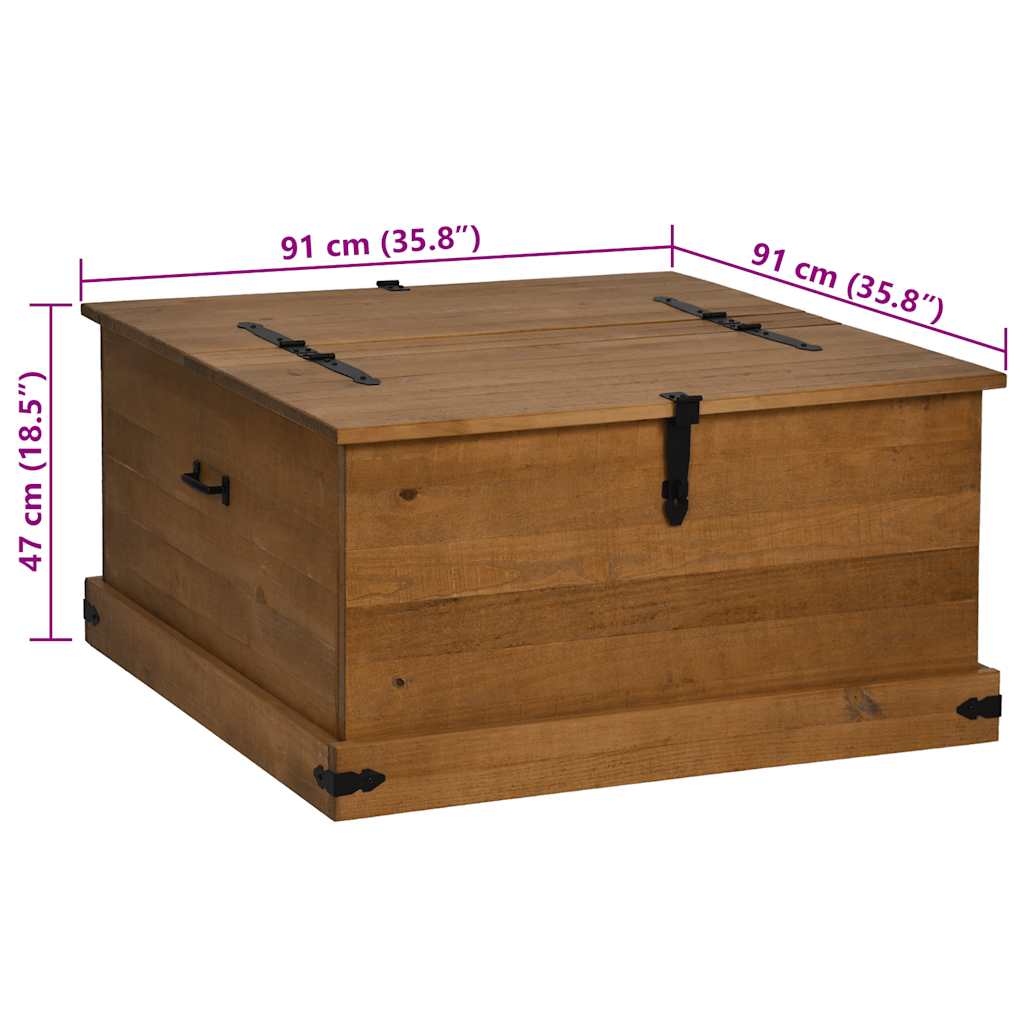 Förvaringskista HALDEN 91x91x47 cm massiv Trä furu