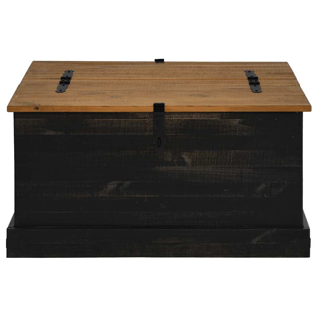 Förvaringskista HALDEN Svart 91x91x47 cm massiv Trä furu
