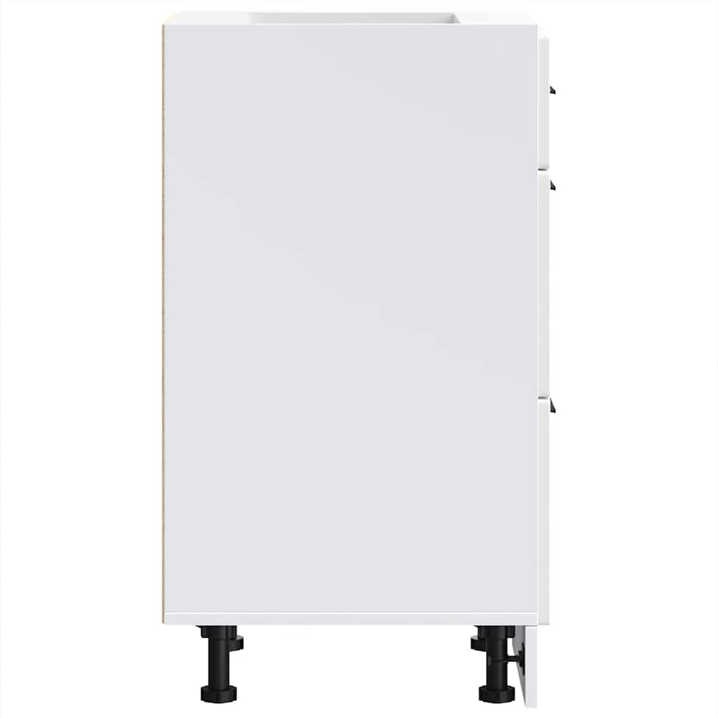 Basskåp för kök Porto vit konstruerat trä