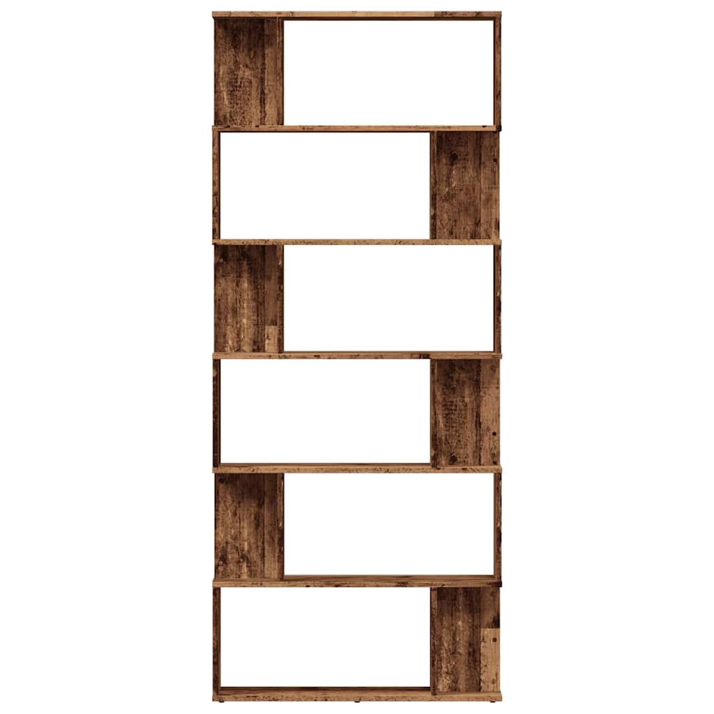 Bokhylla Åldrat Trä 80x24x192 cm