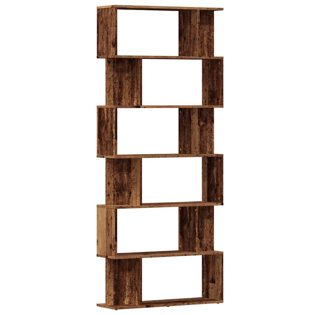Bokhylla Åldrat Trä 80x24x192 cm