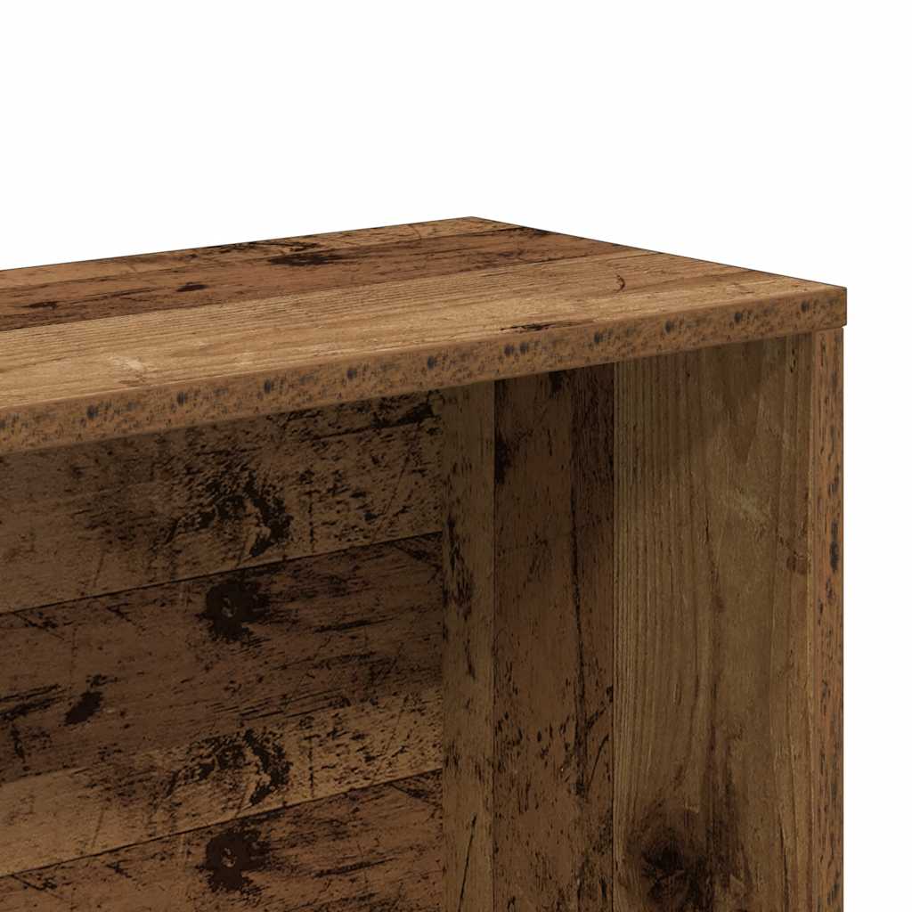 Bokhylla Åldrat Trä 157x24x160 cm