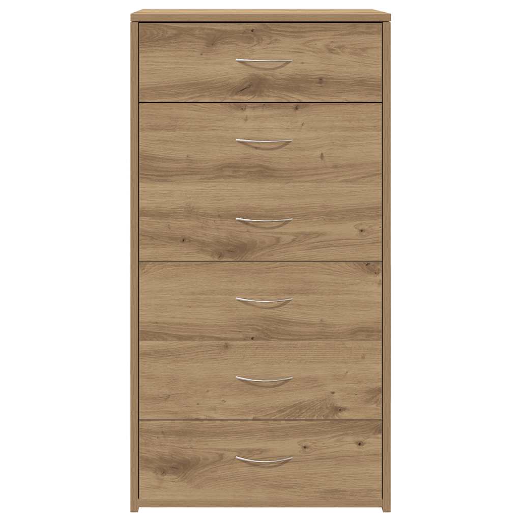 Byrå Artisan Ek 6 lådor 50x34x96 cm