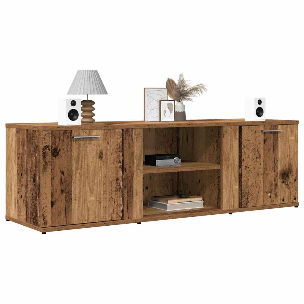 TV-bänk åldrat trä 120x34x37 cm konstruerat trä