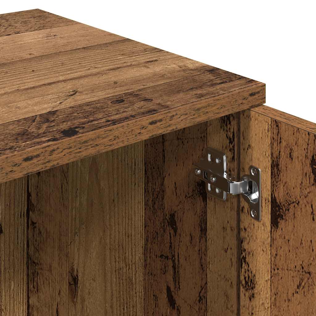 TV-bänk åldrat trä 120x34x37 cm konstruerat trä