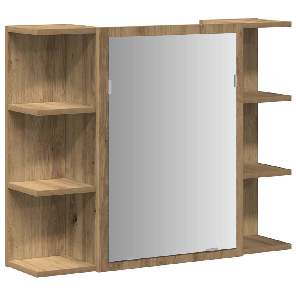 Badrumsspegel Spegelskåp Ek 80x20,5x64 cm