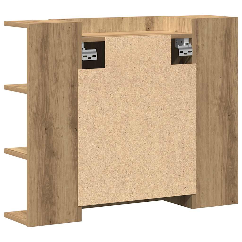 Badrumsspegel Spegelskåp Ek 80x20,5x64 cm