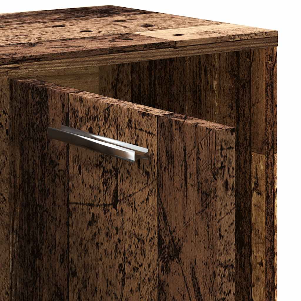 Bokhylla Åldrat Trä 90x28x90 cm