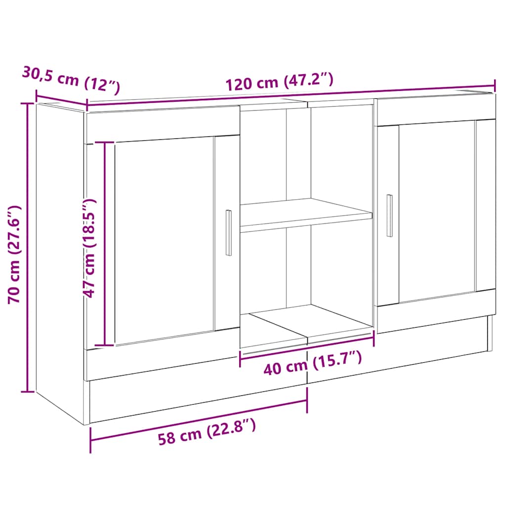 Skänk Artisan Ek 120x30,5x70 cm