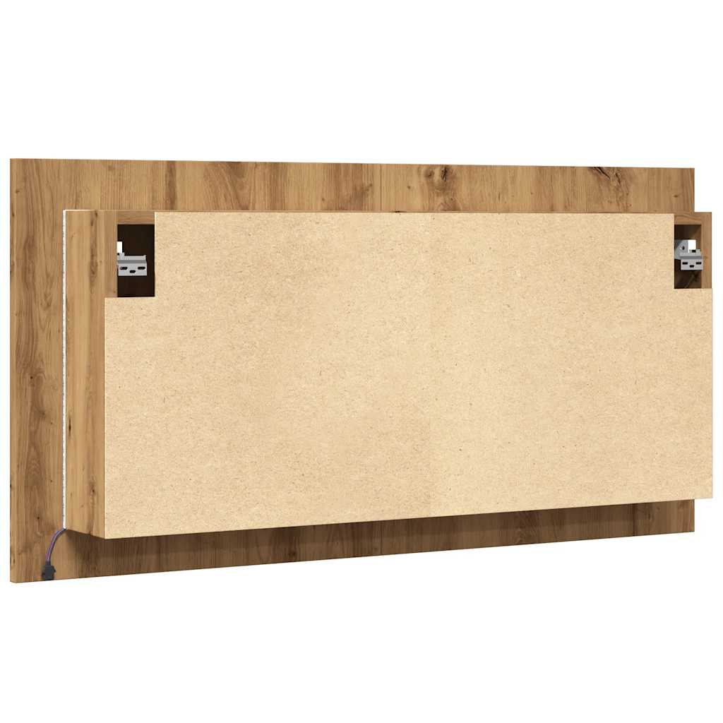 Badrumsspegel Spegelskåp LED Artisan Ek 90x12x45 cm
